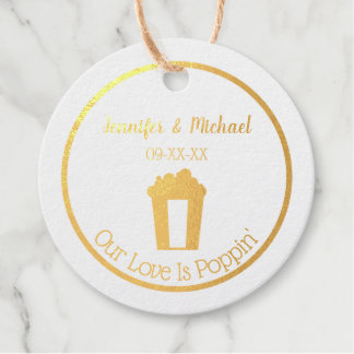 Unsere Liebe ist Poppin Popcorn Hochzeit Geschenkanhänger