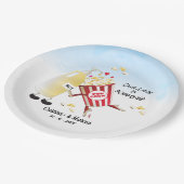 Unsere Liebe ist Poppin Popcorn Pappteller (Schrägansicht)