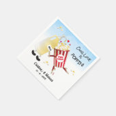 Unsere Liebe ist Poppin Popcorn Serviette (Ecke)