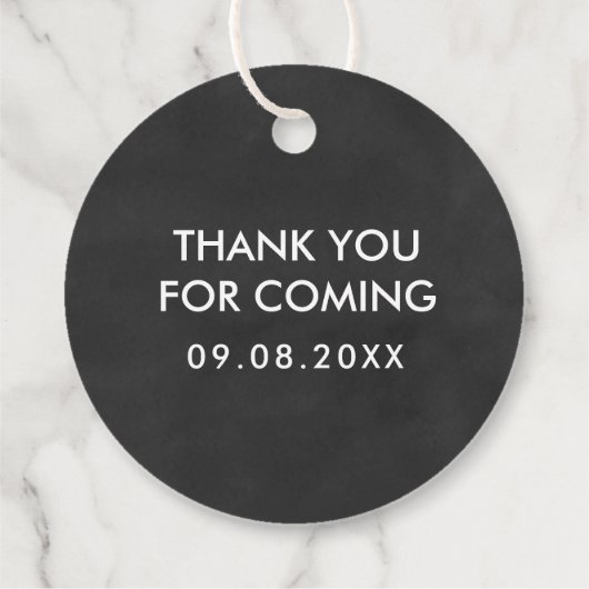 Unsere Liebe ist Poppping, Popcorn Chalkboard Wedd Geschenkanhänger (Rückseite)