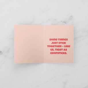 Unsere Liebe ist Stäbchen-eng – Süße Foodie Karte