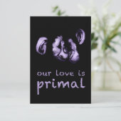 unsere Liebe ist ursprünglich: Schimpansen küssen Einladung (Stehend Vorderseite)