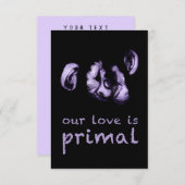 unsere Liebe ist ursprünglich: Schimpansen küssen Einladung (Vorne/Hinten)