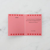 Unsere Liebe ist wie Valentinstag-Ehemann-Süßigkei Karte (Innenseite)