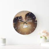 Unsere Liebe ist zeitlos - benutzerdefinierte Foto Große Wanduhr (Zuhause)