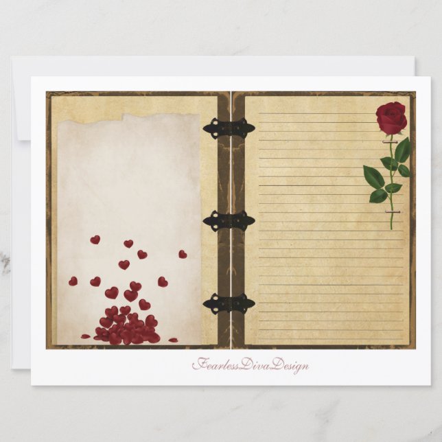 Unsere Liebe Junk Journal-Seiten 1 und 2 (Vorderseite)