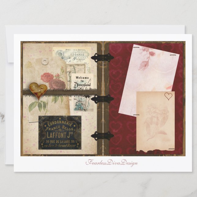 Unsere Liebe Junk Journal Seiten 3 & 4 (Vorderseite)