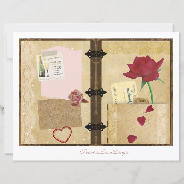 Unsere Liebe Junk Journal Seiten 9 & 10 (Vorderseite)