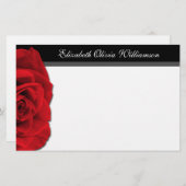 Unsere Liebe Rose ~ horizontale Schreibwaren Briefpapier (Vorne/Hinten)