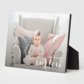 UNSERE LIEBE Script Tabletop Easel Foto Fotoplatte (Seite)