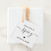 Unsere Liebe sind scharfe Gastgeschenk Hochzeit-Ta Geschenkanhänger (Beispiel)