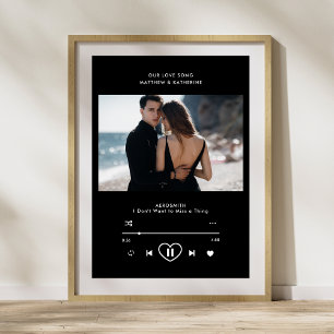Unsere Liebe Song Black Foto Hochzeitstanz Song Poster