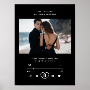 Unsere Liebe Song Black Foto Hochzeitstanz Song Poster