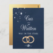 Unsere Liebe stand in den Sternen geschrieben Postkarte (Vorne/Hinten)