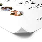 Unsere Liebe Story Calligraphy Wedding Willkommens Poster (Ecke)