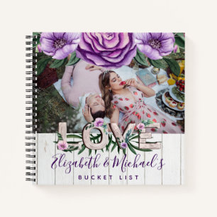Unsere Liebe Story Newlywings Foto BUCKET LIST Notizblock