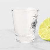 Unsere Liebe Story Silver Glitzer Herz Gastgeschen Schnapsglas (Links)