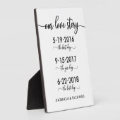 Unsere Liebe Story Special Dates Timeline Wedding  Fotoplatte (Seite)