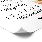 Unsere Liebe Story Special Dates Timeline Wedding  Poster (Ecke)