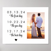 Unsere Liebe Story Special Dates Timeline Wedding  Poster (Vorne)