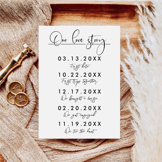 Unsere Liebe Story Special Dates Timeline Wedding  Poster