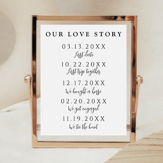 Unsere Liebe Story Special Dates Timeline Wedding  Poster