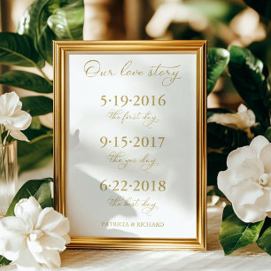 Unsere Liebe Story Special Dates Timeline Wedding  Poster