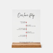 Unsere Liebe Story Special Termine mit Holz Acrylschild (Vorderseite)