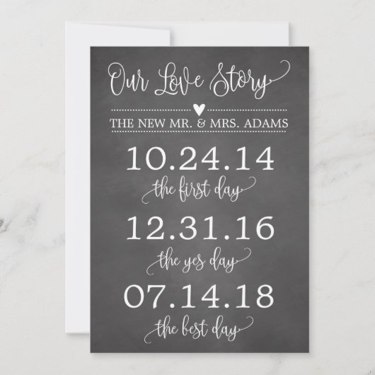 Unsere Liebe Story Timeline Wedding Sign Decor (Vorderseite)
