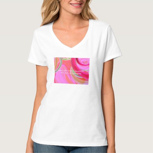 "Unsere Liebe Story V-Neck T-Shirt - Romantisch &  (Vorderseite)