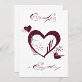 unsere Liebe Valentine Card Dankeskarte (Vorne/Hinten)