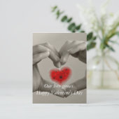 Unsere Liebe wächst den Valentinstag Postkarte (Stehend Vorderseite)