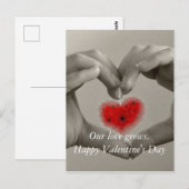 Unsere Liebe wächst den Valentinstag Postkarte (Vorne/Hinten)