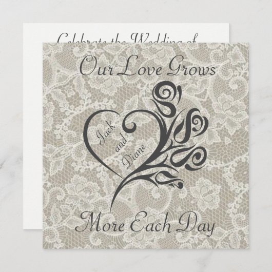 Unsere Liebe wächst Einladung (Vorne/Hinten)