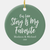 Unsere Liebe Weihnachten Keramik Ornament (Hinten)