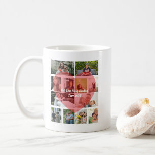 Unsere Liebesgeschichte 12 Foto-Zeitstrahl Paar-Co Kaffeetasse