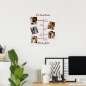 Unsere Liebesgeschichte 5 Paar-Foto-Collage-Plakat Poster (Heimbüro)
