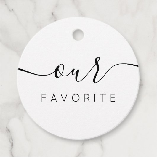 Unsere Lieblings-Hochzeitungs-Begrüßungstags Geschenkanhänger (Vorderseite)