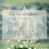 Unsere Lieblings-Leute 10 Tisch Sitzplan Mattiert Acrylschild