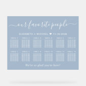 Unsere Lieblings-Leute 12 Tisch Hochzeitssitze Acrylschild (Vorderseite)