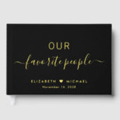 Unsere Lieblings-Leute Black Wedding Gästebuch (Vorderseite)