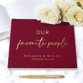 Unsere Lieblings-Leute Burgund Hochzeit Gästebuch