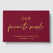 Unsere Lieblings-Leute Burgund Hochzeit Gästebuch (Vorderseite)