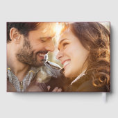 Unsere Lieblings-Leute Foto Burgundy Wedding Gästebuch (Rückseite)