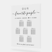 Unsere Lieblings-Leute Hochzeiten von 7 Tischen Acrylschild (Winkel)