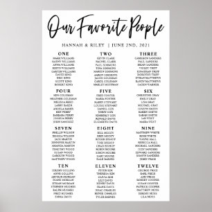 Unsere Lieblings-Leute Hochzeitsdiagrammplakate Poster