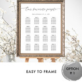 Unsere Lieblings-Leute Hochzeitsdiagrammzeichen Poster