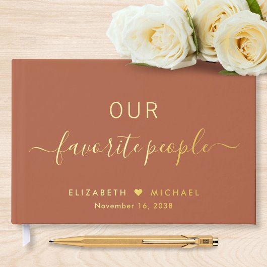 Unsere Lieblings-Leute Terracotta Hochzeit Gästebuch