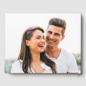 Unsere Lieblings-Menschen Foto Terracotta Hochzeit Gästebuch (Rückseite)