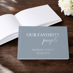 Unsere Lieblings-Menschen trosty Blue Silver Weddi Gästebuch